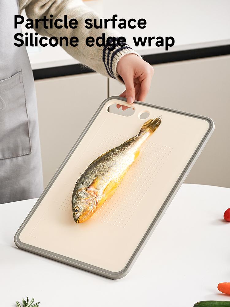 UFORU Green Silicone Chopping Board 15.8" x 10.6" Non-Slip Dishwasher Safe Reversible Cutting Board for Kitchen & Camping BPA Free Spill-Proof Edge Guard Handles Knives
