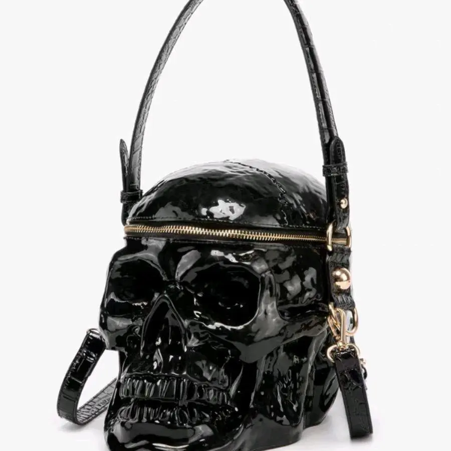 Acrylic Skull Handbag with Adjustable Straps Unisex Original Design for Men & Women