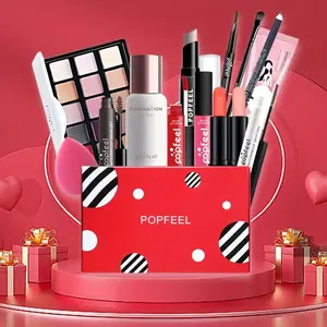 Complete Makeup Set With Multicolor Eyeshadow Palette Powder Matte Lipstick Concealer Eyeliner Pencil Mascara Foundation Soft Brushes Full Set Of Cosmetic