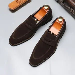 Men's Pointed Toe Loafers - Trendy British Style Slip-On Vintage Casual Shoes