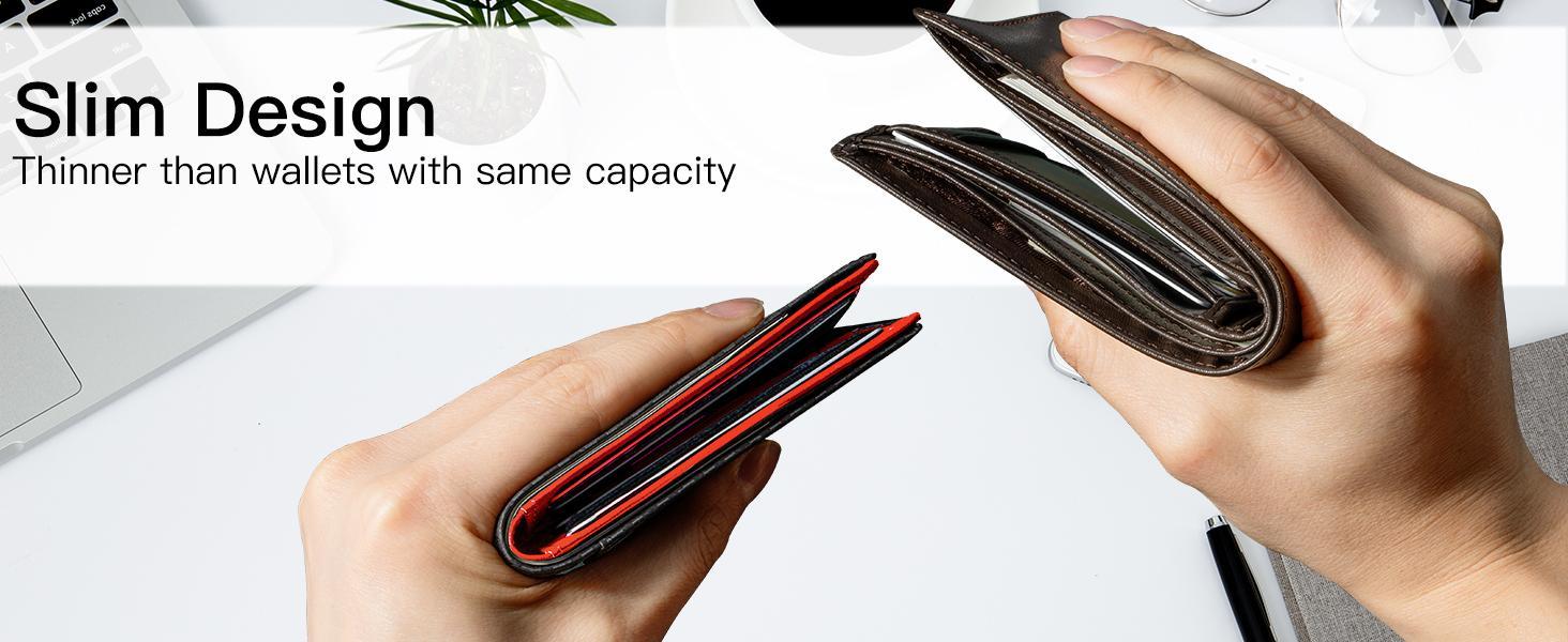 GSOIAX Men's Slim RFID Blocking Wallet