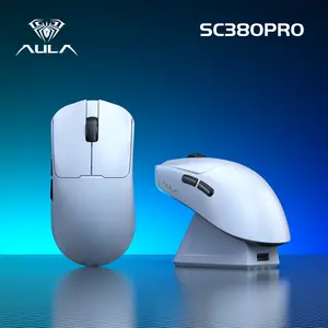 Aula SC800/SC380PRO Wireless Gaming Mouse, 37g Lightweight, Adjustable 26,000 , 8k Polling Rate, PAW3395, Programmable Buttons, On-Board Memory, 250mAh Battery, PC/MAC/Linux
