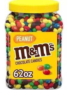 M&M'S Peanut Milk Chocolate Candy, 62 oz Jar M&M'S Peanut Milk Chocolate Candy, 62 oz Jar
