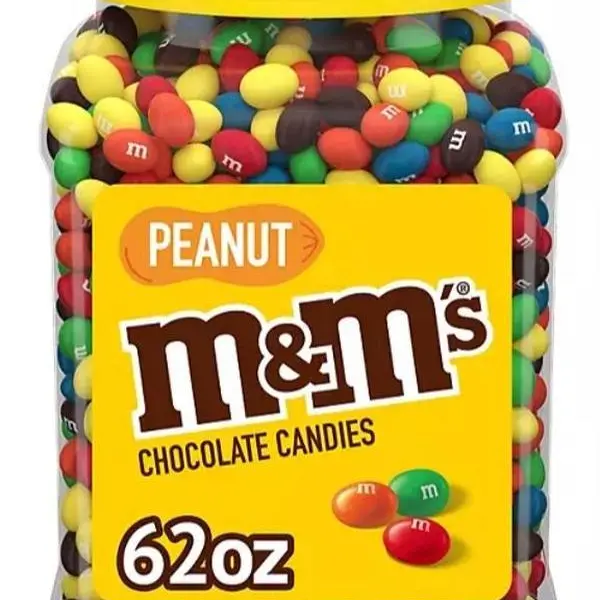 M&M'S Peanut Milk Chocolate Candy, 62 oz Jar