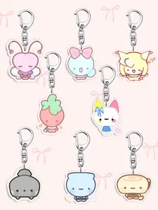 Dandy's World Cartoon Acrylic Keychain, Kawaii Keychain, Back-To-School Bag Decoration, Cute Game Theme Pendant, Gift for Friends and Family