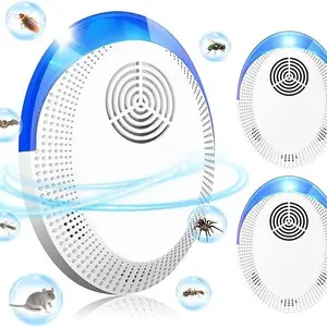 Ultrasonic mouse repellent, mosquito repellent, insect repellent, household electronic cockroach and mouse exterminator, multi-frequency insect killer