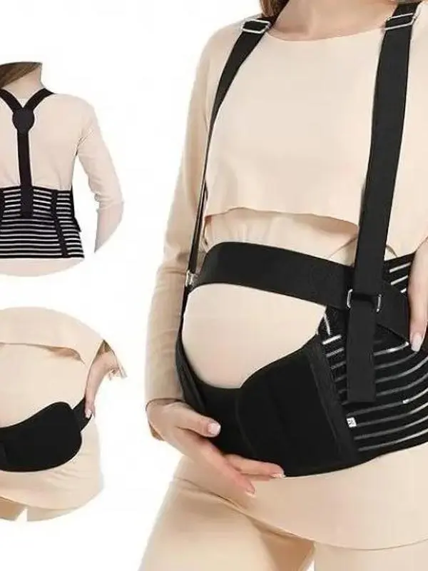 Maternity Belt Back Support Belly Band Pregnancy Belt Support Brace Abdominal Binder Waist Support, Adjustable Prenatal Belly Support Band for Expecting Moms, Bump Support for Lower Back Comfort, Lightweight Breathable Daily Wear for All Trimesters