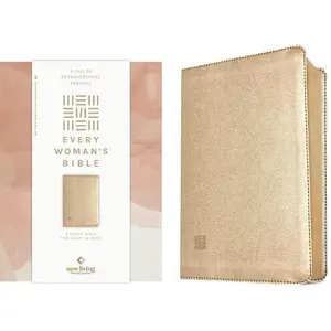 NLT Every Woman's Bible, Filament Enabled (Leatherlike, Soft Gold, Red Letter) -- Tyndale, Leather / Fine Binding