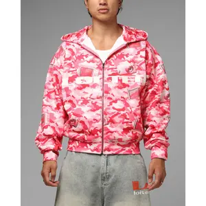 Loiter Digi Camo Zip Hoodie Pink Camo