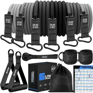 Heavy Resistance Bands for Working Out, 300lbs/360lb/420lb Exercise Bands Workout Bands with Handles, Door Anchor, Ankle Straps,  Gym Workout Equipment for Men Fitness Strength  Stretching