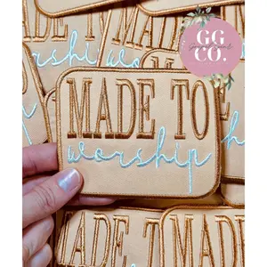 Worship Patch, Christian Hat Patch, Embroidered Patch, Trucker Hat Patch, Iron On, Trendy Hat Patch, Jesus Patch.