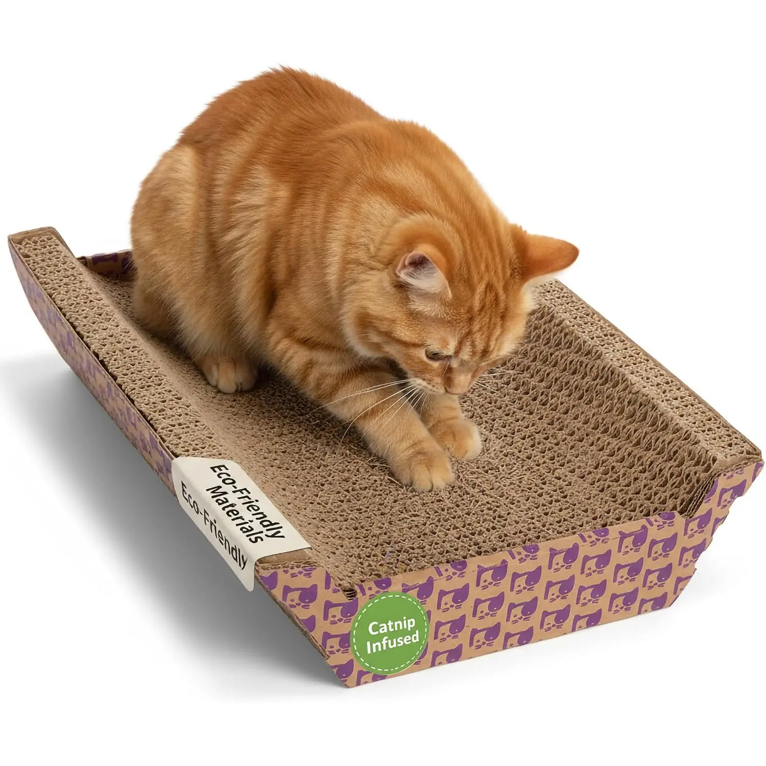 SmartyKat Super Scratcher Chaise Corrugated Cat Scratcher, Catnip Infusion Technology - Brown, One Size