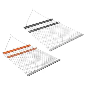 4x5ft Chain Drag Harrow, Heavy Duty Tow Behind Steel Drag Mat for ATV, UTV, Tractor, Driveway Grader & Arena Groomer, Pasture Leveling Rake for Farm, Garden, Field，Gravel Driveway Farm Soil Leveling Tool