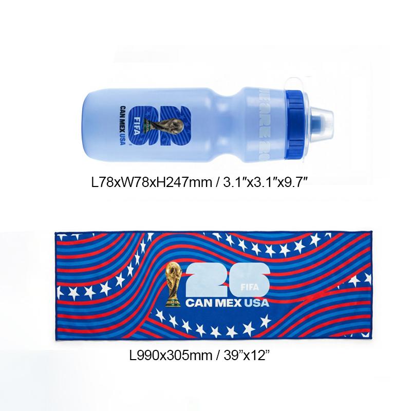 2026 FIFA World Cup Essential Fan Set: Drinkware Bundle featuring Stadium Horn, Trophy Glass Beer  & Workout Bottle