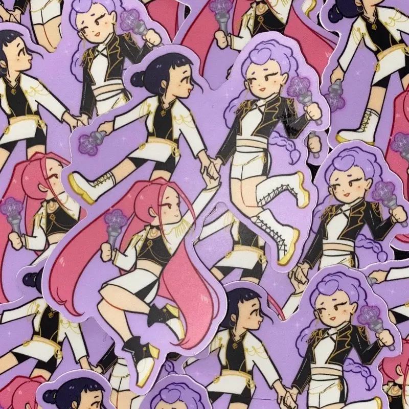 kpop demon hunters stickers | matte vinyl decals