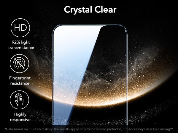 ESR Accessory Glass by Corning 3 Pack 9H+ Glass for iPhone 17 Pro Max /iPhone 17 /iPhone 16 Pro Max /iPhone 16/15 Screen Protector,Privacy Screen Protector, Military Grade Shatterproof & Durable with UltraFit Tray