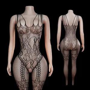 3 Pairs Black Lace Bodysuits: High Elastic Tights, Elegant Women's Bedroom Clothing, Sexy Lingerie Sheer Panty Set & Sheer Stockings | Bold Women's Seductive Fantasy Style, Novelty Item, Mystique Lingerie Foco, Back Comfort Bra with Shapewear Shorty Cut