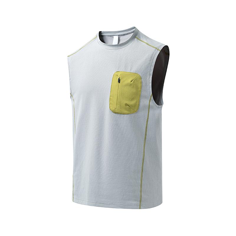 3-pack men’s outdoor quick-dry sleeveless vests for summer—breathable sports/fitness tops for running training, functional vest with color-block pockets, loose casual basketball T-shirt, quick-dry sleeveless shirt for hiking and cycling.