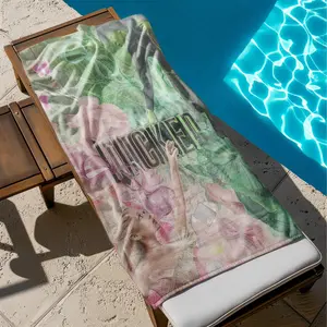 1 piece Musical "Wicked" Oz Magical World themed beach towel - Modern design flannel blanket, suitable for sofas and beds, all-season use, super soft and comfortable, digital printing, 100% polyester material, machine washable, suitable for travel