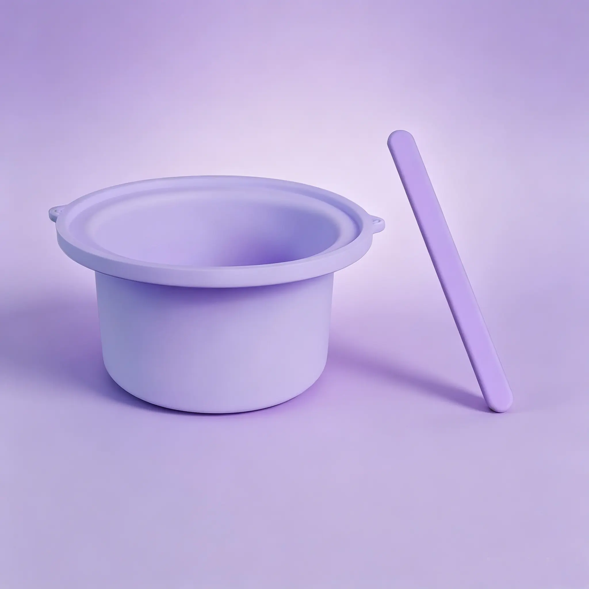 Silicone Hard Wax Melting Bowl with 1 Wick Stick, Reusable Non-Stick Easy Clean, High Temperature Resistant, Suitable for Home Hair Removal, Unisex Hair Removal Product, Waxing Supplies