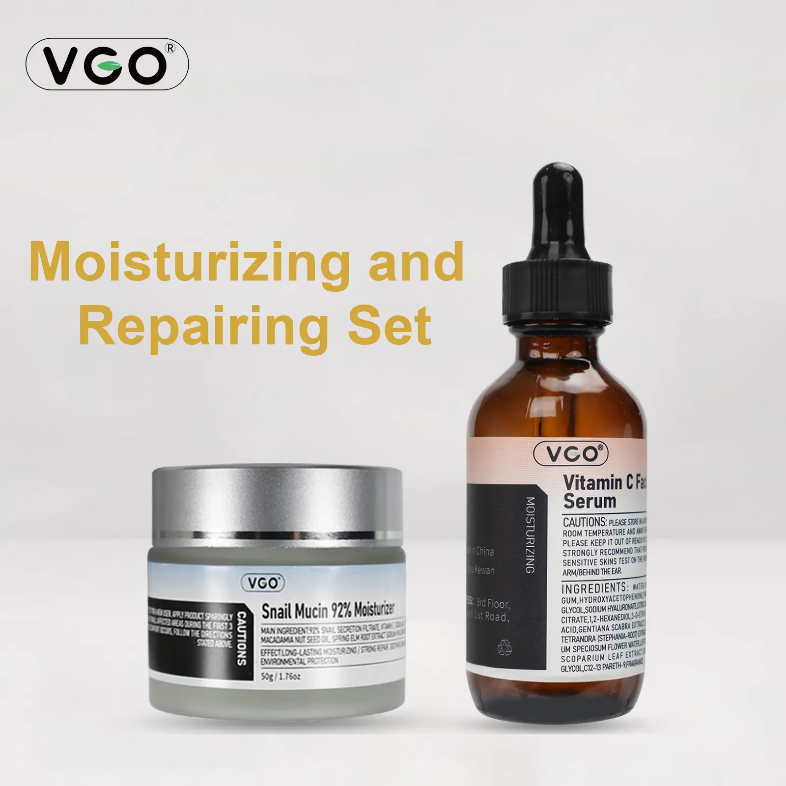 VGO Moisturizing and repairing set VC Snail Mucin 92% Moisturizer-A