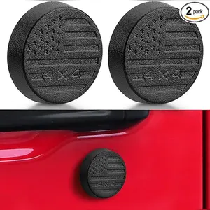 B BRAZIFY Magnetic Door Lock Covers compatible with Jeep Wrangler JL & Gladiator JT 2018-2025 Front Keyhole Protection Caps