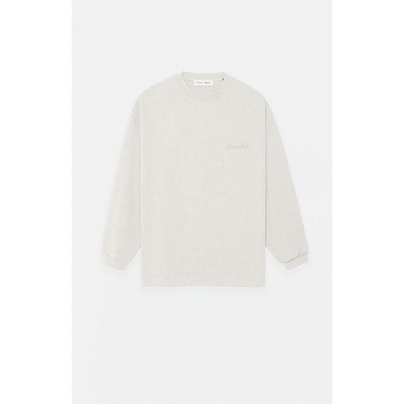 Fear of God ESSENTIALS Men's Heather Oatmeal Classic Long Sleeve T-Shirt