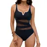 Blooming Jelly Women One Piece Swimsuit Sexy Mesh Swim Suit Tummy Control Slimming Bathing Suit Neon Sport Swimwear#TikTokShopFallDealsForYou