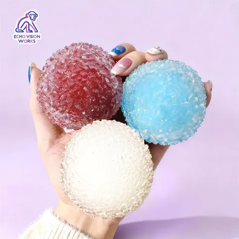 Handcrafted Waxberry Mochi Textured Ball Set - Non-Toxic Slushy Squishy Toys, Satisfying Wax Ball Squishy, Slime ASMR Fidget Toys, ASMR Squishies for Anxiety Stress Relief Gifts