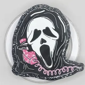 Pink Call Me Killer Ghostface Ring Horror Hotline Kindle Grip Kindle Popsocket Book Bookish Magnetic Kindle Grip Books Lover Kindle Accessories Phone Holder PopSocket Phone Grip Magnetic Pop Socket Phone Grip