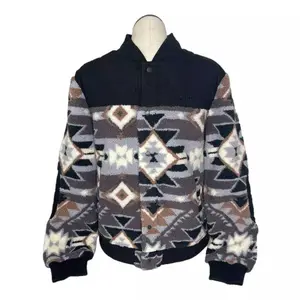 Hooey Men's Sherpa Bomber Aztec & Black Jacket