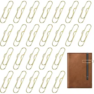 24 count Metal Pen Clip for Notebook, Paper Clip Pen Holders for Notebooks, Durable  Clip for Journals, Planners, Office, Pencil Clips for Students, Teachers ()
