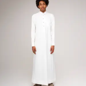 Textured Off White Qatari Thobe