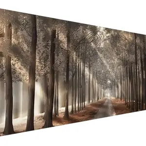 Forest Diamond Painting Kits for Adults 5D Large Landscape Diamond Art Kits for Adults Full Drill Woods Diamond Art Painting Kits Gem Art Kits for Wall Decor 27.5x15.7Inch Sunshine Tree