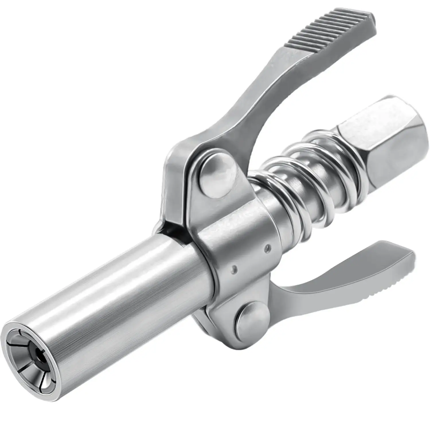 High-Pressure Grease Gun Coupler, Quick-Lock Release Design, 10,000 Psi Capacity, 6 Thickened Jaws, Fits 1/8" Npt Grease Guns, Automotive Repair Tools, Car Repair Tools