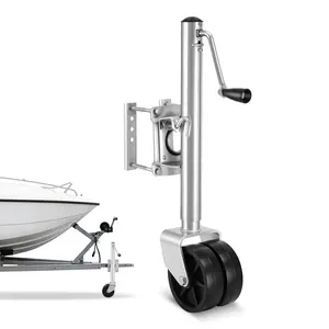VEVOR Trailer Jack with Wheel, 2000 lbs Load Capacity, Heavy Duty Swivel Boat Trailer Jack with PP Dual Wheel Ergonomic Handle, 15-27 Inch Lift Range, Fit for RVs, Boats and Utility Trailers
