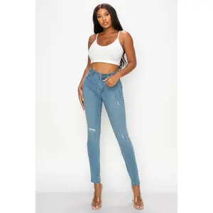 Joelle - High Rise Destructed Skinny
