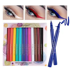 12 Colors Matte Liquid Eyeliner Set Colorful Neon Eyeliner Pencil Retractable Eye Liners and Shadow Pencil Pigmented Waterproof Long Lasting Eye Liner Christmas Makeup Gift Kit for Women#2 springtok