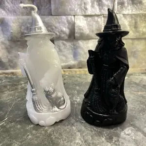 Witch Handmade Candle Altar Decoration Halloween Gothic Candle for Spooky Atmosphere 4.33in
