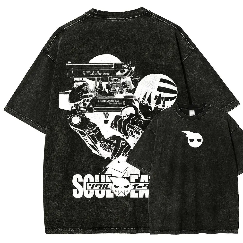 soul eater Unisex Fit Washed T-Shirt  2