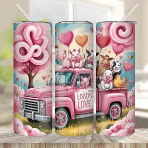 1 piece 20oz Valentine's Kettle and Water Tank, Game Handle Stainless Steel Thermal Insulation Water Cup, Vacuum Insulated Tumbler, Portable Water Bottle, Travel Cup, Mother's Day gift straw in the cup, suitable for gift giving