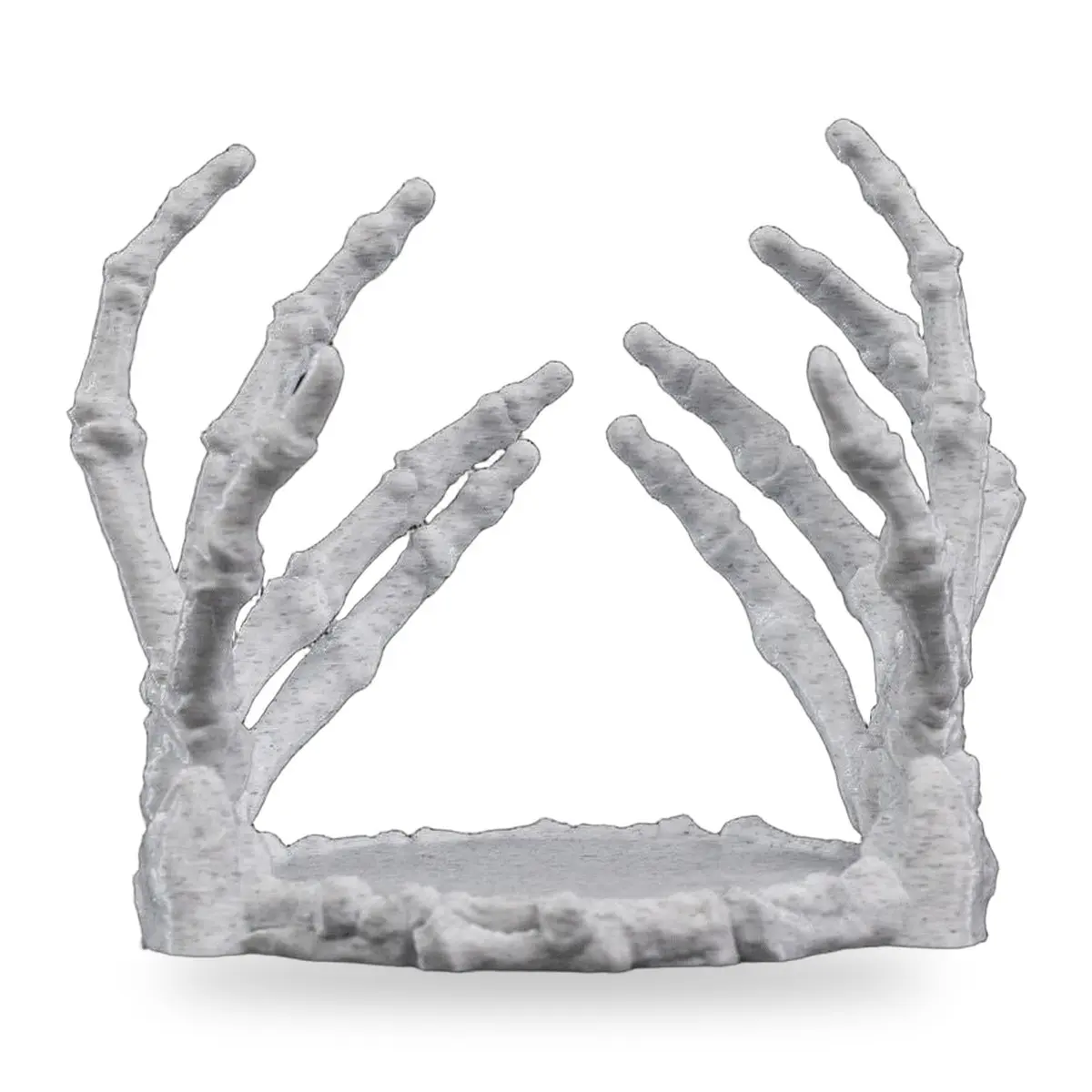 Skeleton Hands Candle Holder - Gothic Votive Stand for Halloween Mantel and Spooky Desk Decor (Holder Only, Candle Not Included)