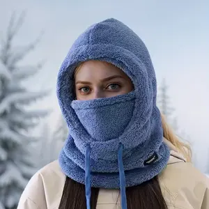 1 Piece Unisex Winter Fleece Balaclava Hood Ski Mask, Wind-Resistant Face Cover with Lightweight Polyester Knitted Full Head and Neck Warmer, Hand Washable Non-Stretch Fabric, Fine Craftsmanship