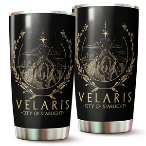 Velaris City of Starlight 20oz Tumbler - Reusable, Stylish, Double-Wall Vacuum Insulation, BPA-Free, Gift for Fantasy Lovers & Bookworms - Drinkware