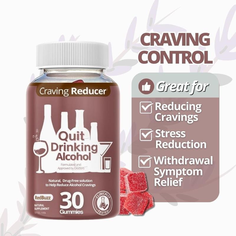 Craving Reducer Quit Alcohol Gummies – Supports Wellness, Liver Health & Daily Balance – Dietary Supplement for Overall Wellbeing
