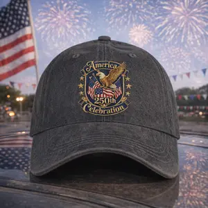 Patriotic America 250th  Eagle Flag Hat,United States 250th Anniversary Hat,250th Anniversary USA Cap, Universal for Independence Day  ,Man ,Gym,Workout