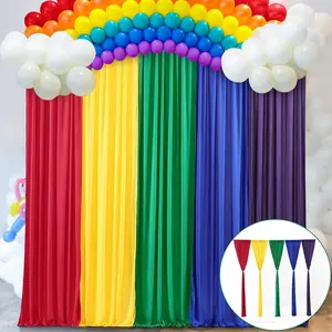 Rainbow Backdrop Curtains 10x7ft Bright Colorful Backdrop Covers for Unicorn Party  Shower Photo Booth Birthday Stage  Events Decor 5 Panels