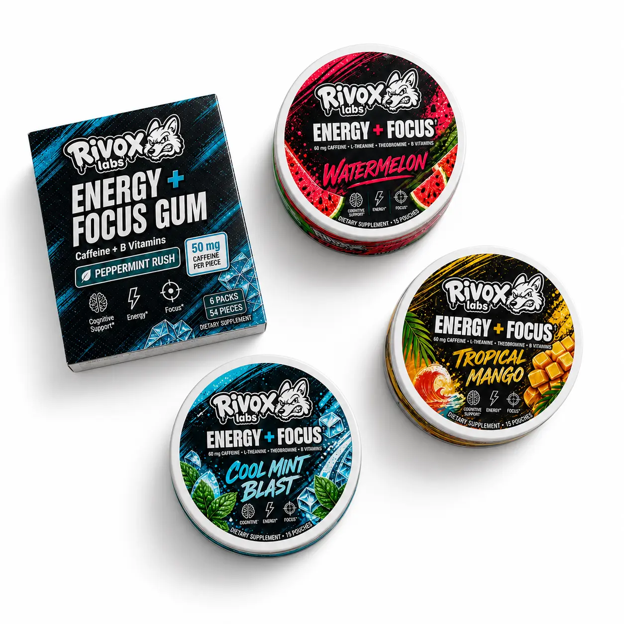 The Full Stack Pouch and Gum Comprehensive Daily Energy and and overall Health Support