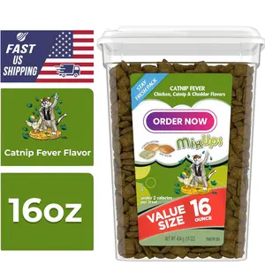 Temptations Cat Treats, Classic Crunchy and Soft Cat Treats, Catnip Fever Flavor, Catnip Treats, 16 oz. Tub