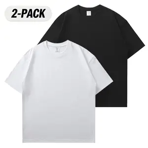 2-Pack Men's Basic Crew Neck T-Shirts, 100% Cotton Short Sleeve Undershirts